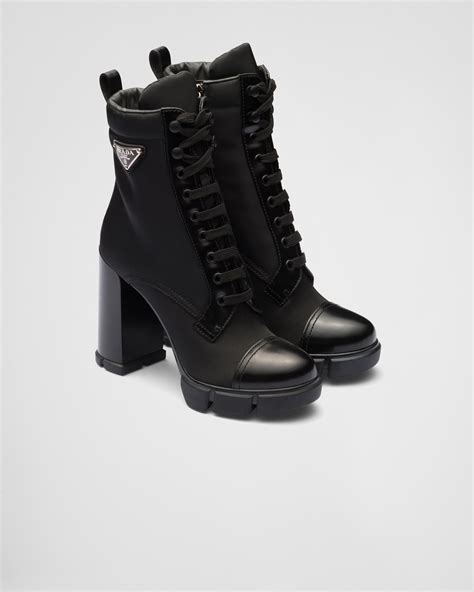 prada damen schuhe stiefeletten schwarz ankle boots blac|prada damenstiefel leder.